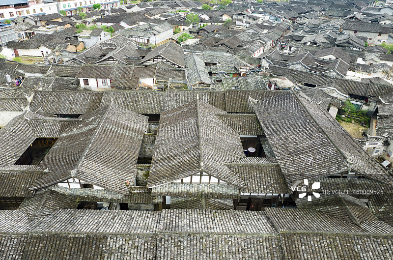 福建省,龙岩市,连城县,培田古民居,航拍图片素材