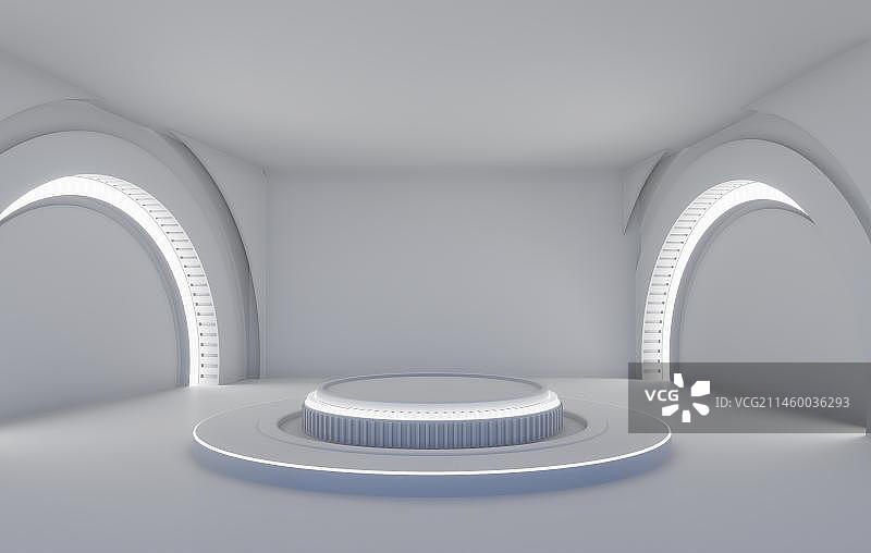C4D渲染电商展台背景图片素材