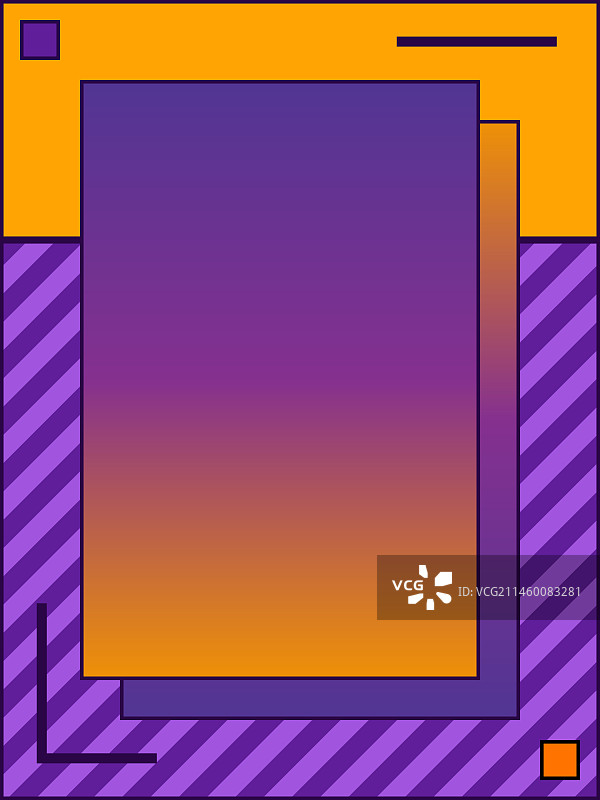 孟菲斯风格设计模板矢量图，万圣节主题配色图片素材