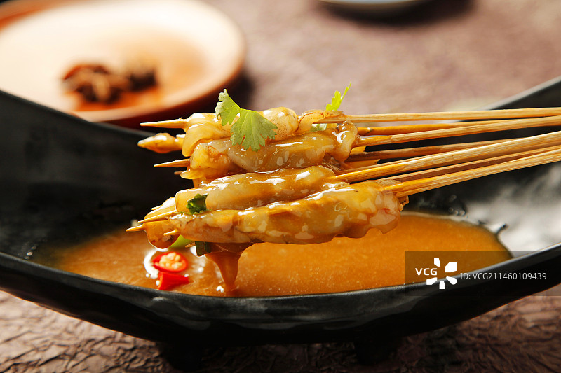 香辣川菜麻辣串串虾串图片素材