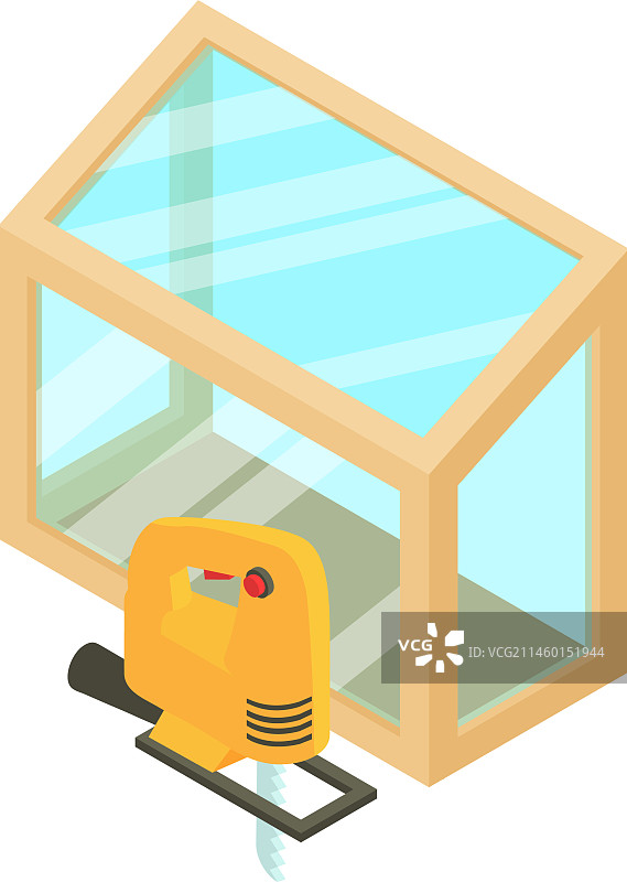 2.5D木工电锯图标图片素材