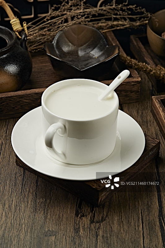 现磨杏仁茶图片素材