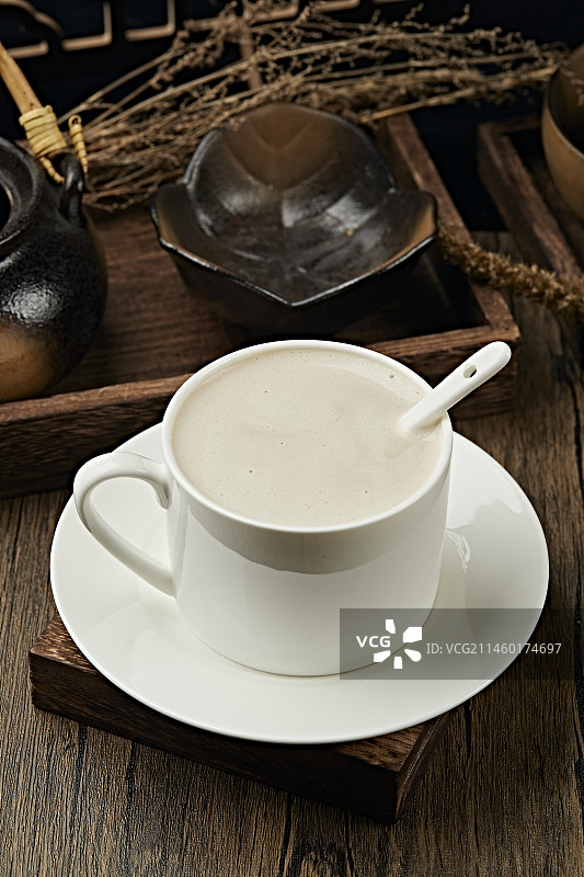 现磨杏仁茶图片素材