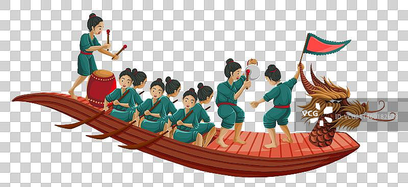 龙舟（红色）图片素材