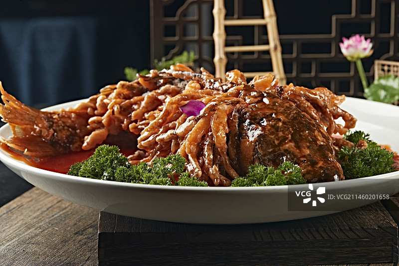 河北名菜金毛狮子鱼图片素材