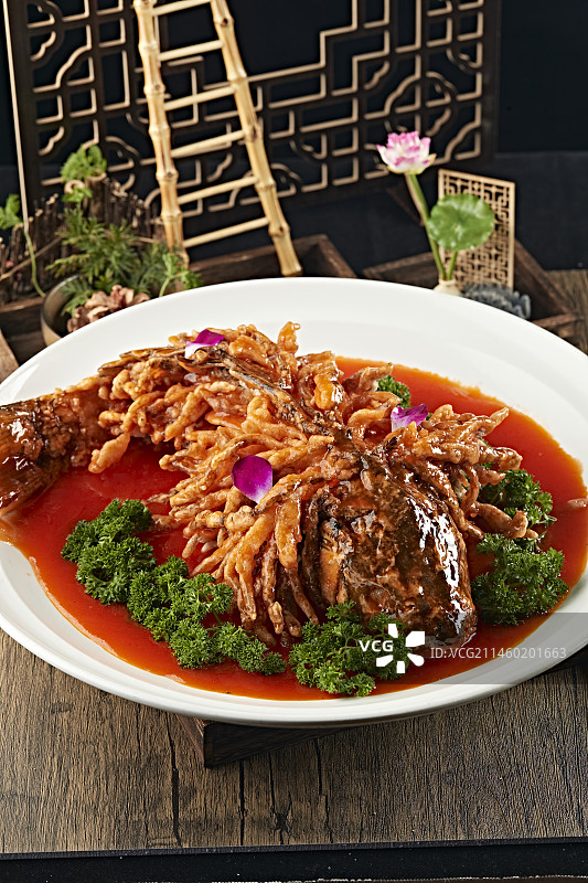 河北名菜金毛狮子鱼图片素材