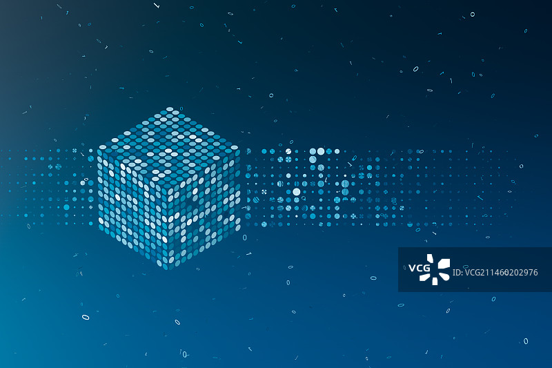 简洁方块大数据科技概念背景图片素材