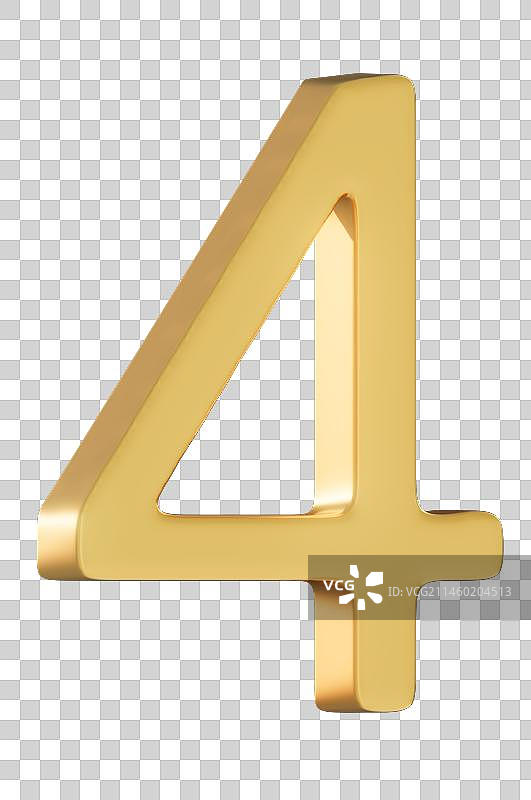金色的数字3D插画元素图片素材