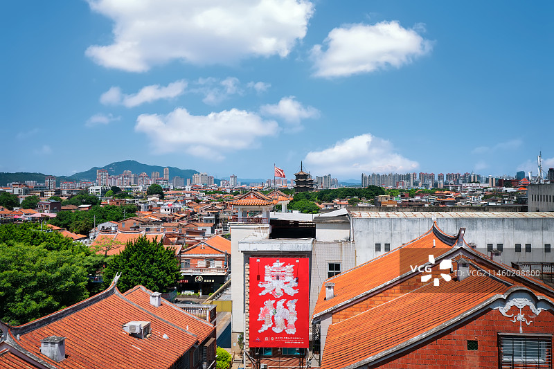 泉州网红标志航拍图片素材