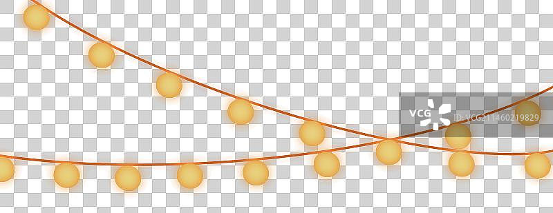 黄色圆形彩灯图片素材