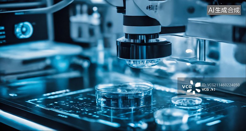 【AI数字艺术】现代化生物基因实验室概念图片素材