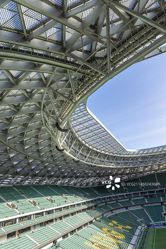北京工人体育场新工体绿色座椅图片素材