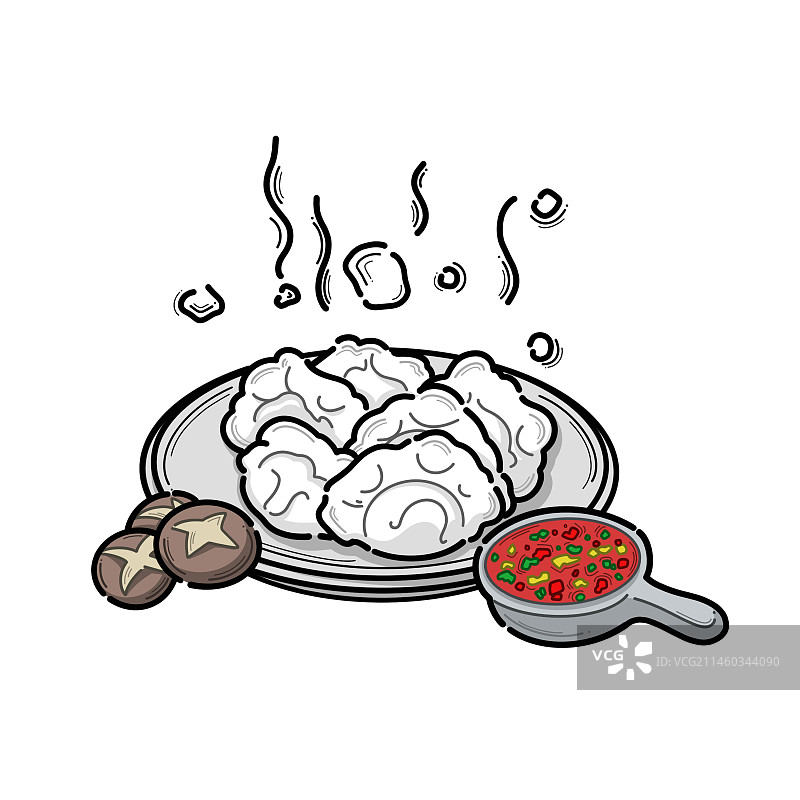 热气腾腾的饺子图片素材