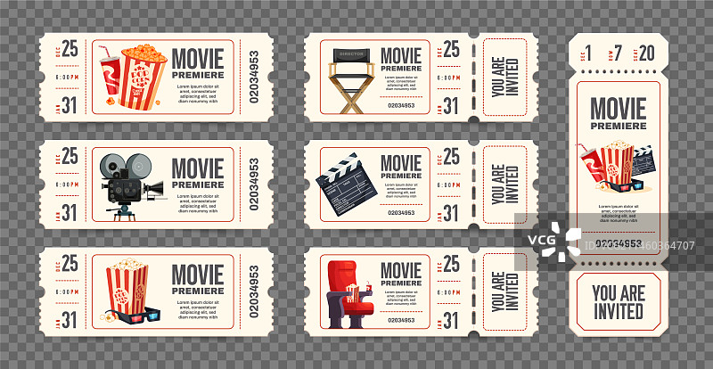 电影票合集图片素材