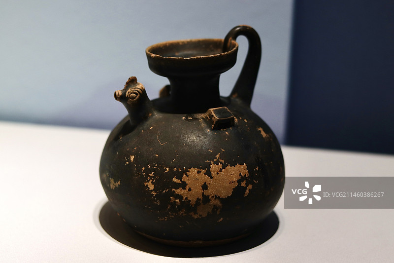 德清窑黑釉鸡首壶 湖南博物院图片素材