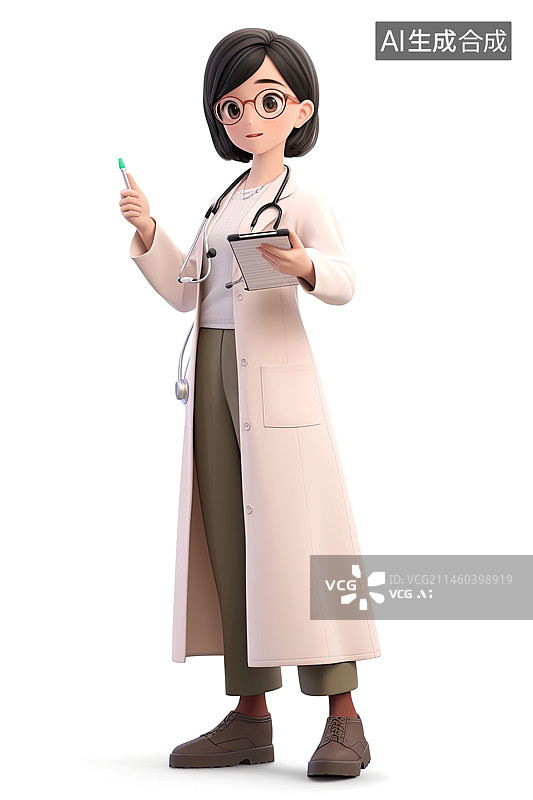 【AI数字艺术】美丽温柔的女医生图片素材