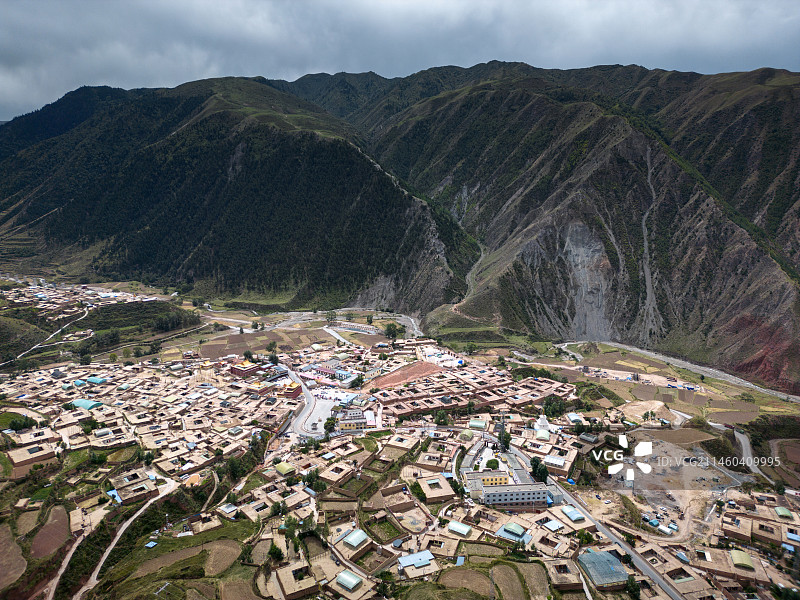 黄南浪加航拍风光图片素材