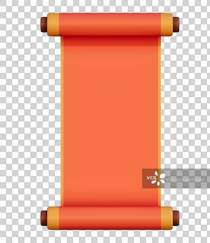 卷轴标语3D插画元素图片素材