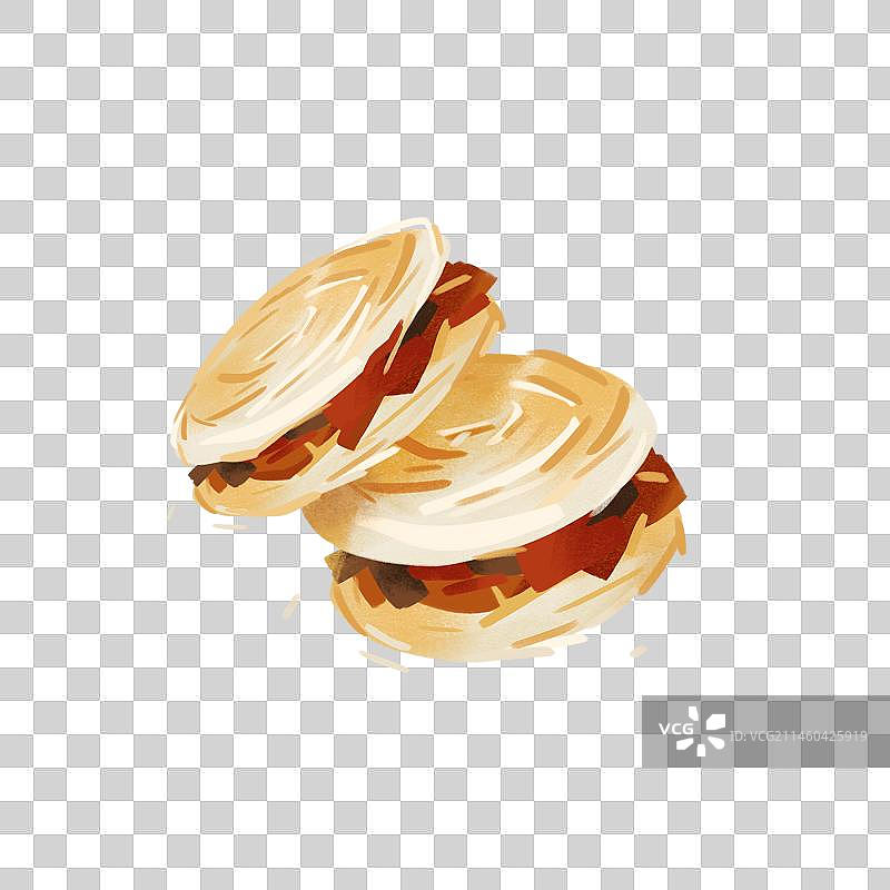 肉夹馍西安小吃元素图片素材