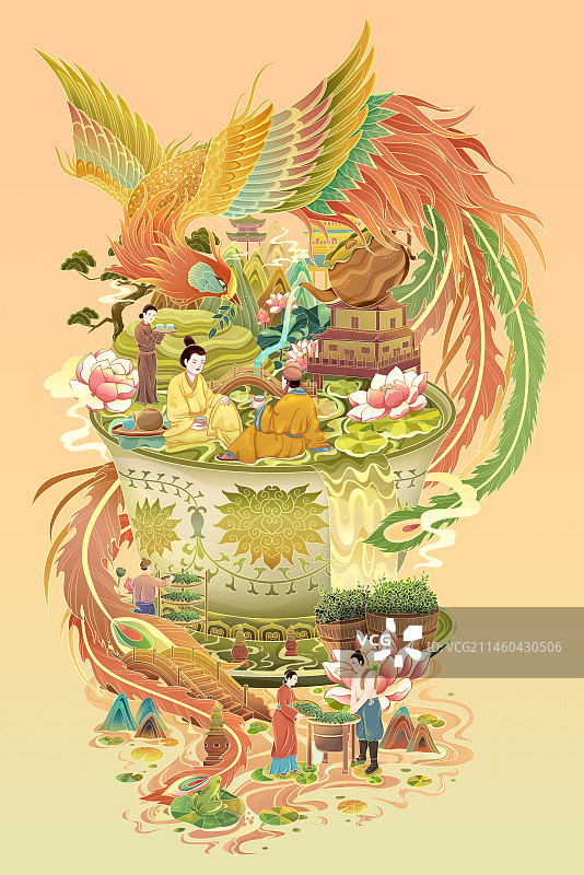 西湖龙井茶图片素材