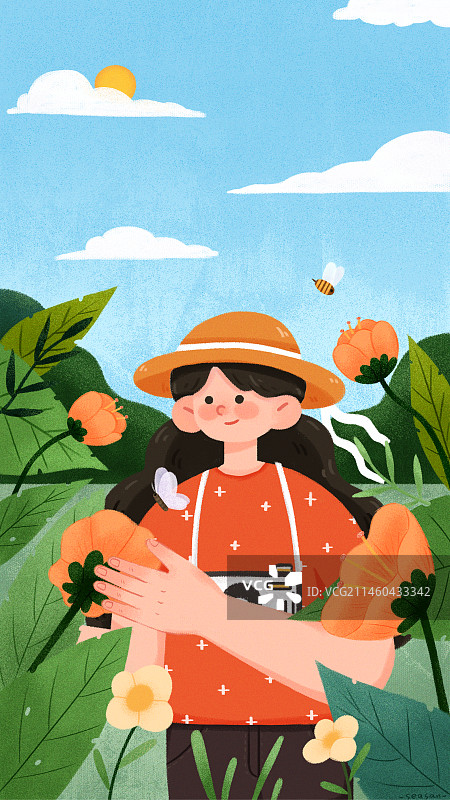 春季出游计划运营插画图片素材