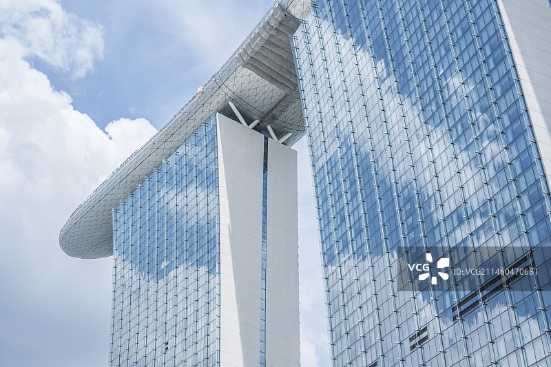 新加坡滨海湾金沙酒店特写图片素材