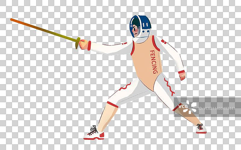 剑击运动的男孩图片素材