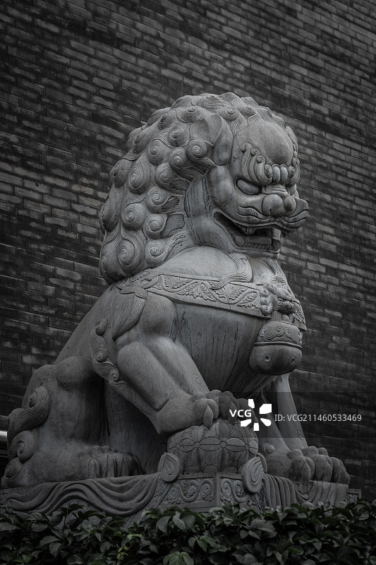 石狮子雕像图片素材