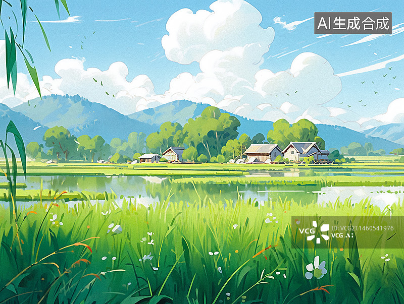 【AI数字艺术】二十四节气芒种插画图片素材