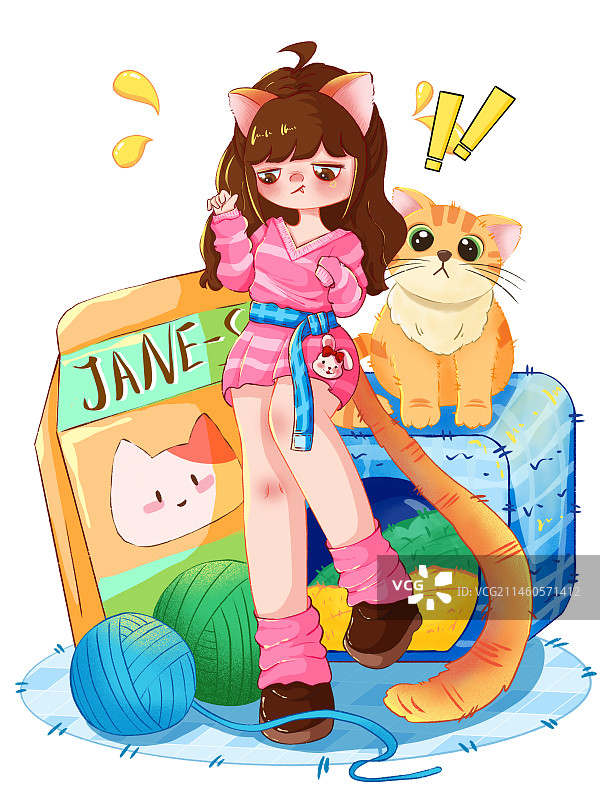 高冷猫女图片素材