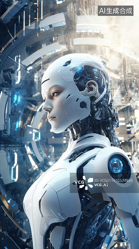 【AI数字艺术】陶瓷外表的机械人图片素材