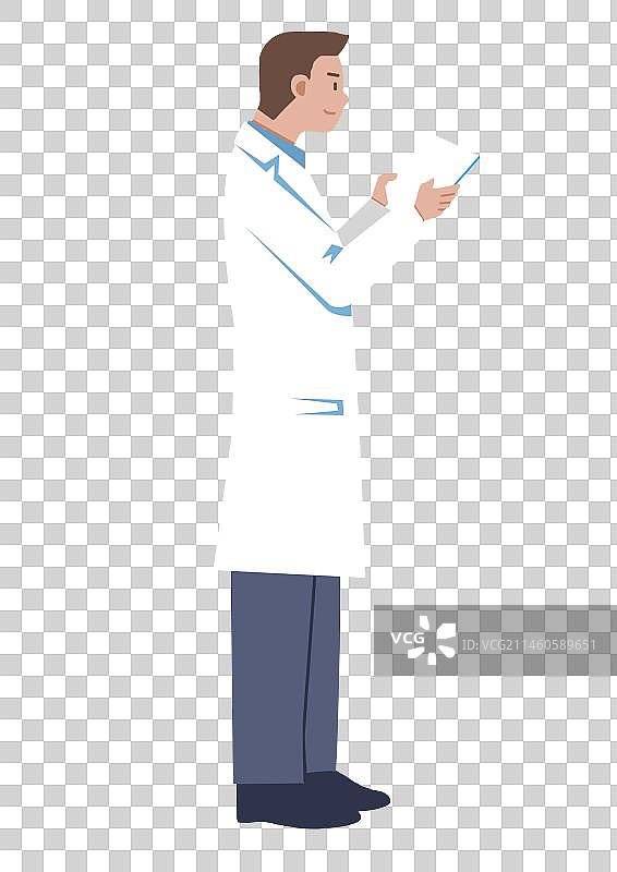 科学家科研人员技术员调查研究发明创造男性站姿学习学问插画图片素材