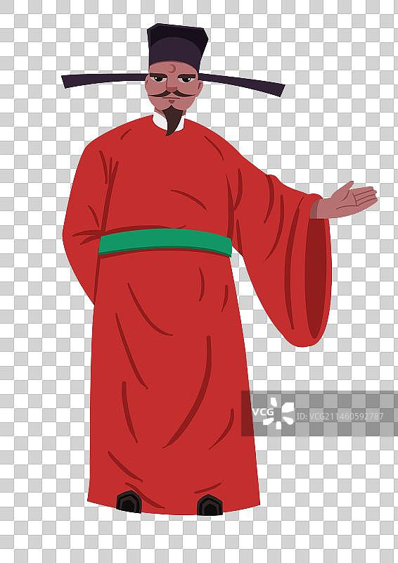 宋代宋朝古典古代古人古时候开封府包拯包青天人物插画图片素材