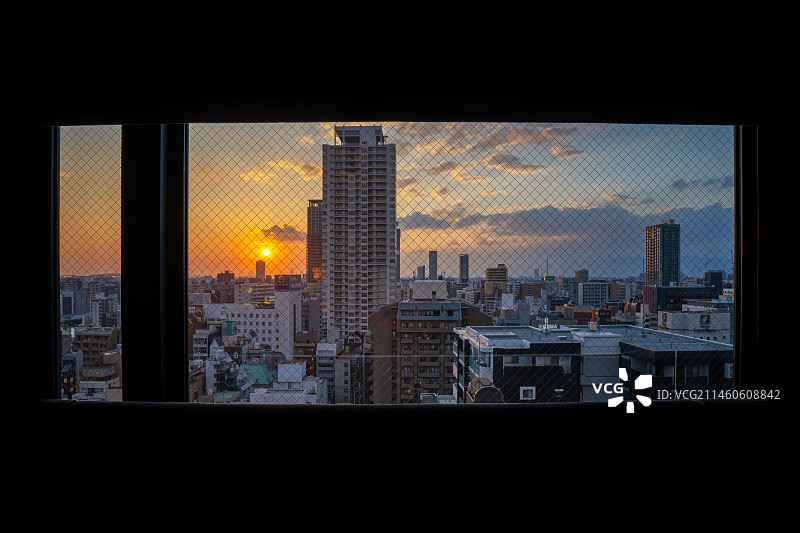 大阪夕阳图片素材