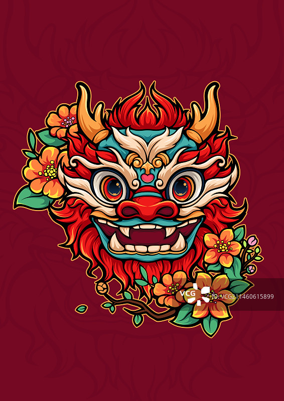 潮流国潮风矢量龙形象插画图片素材