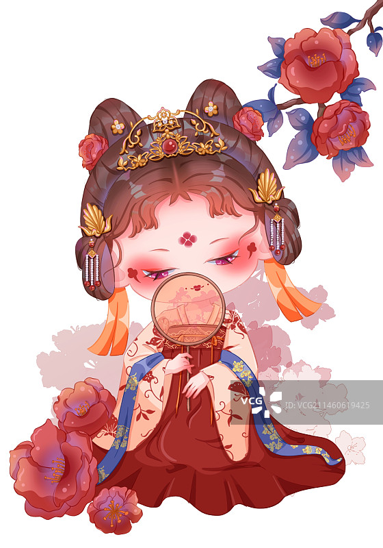 十二花神——山茶图片素材