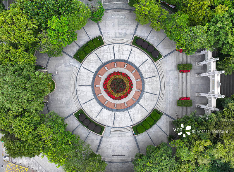 福建省泉州市大坪山郑成功公园航拍图片素材