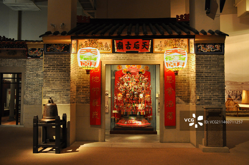 香港历史博物馆 妈祖庙中国灯笼图片素材