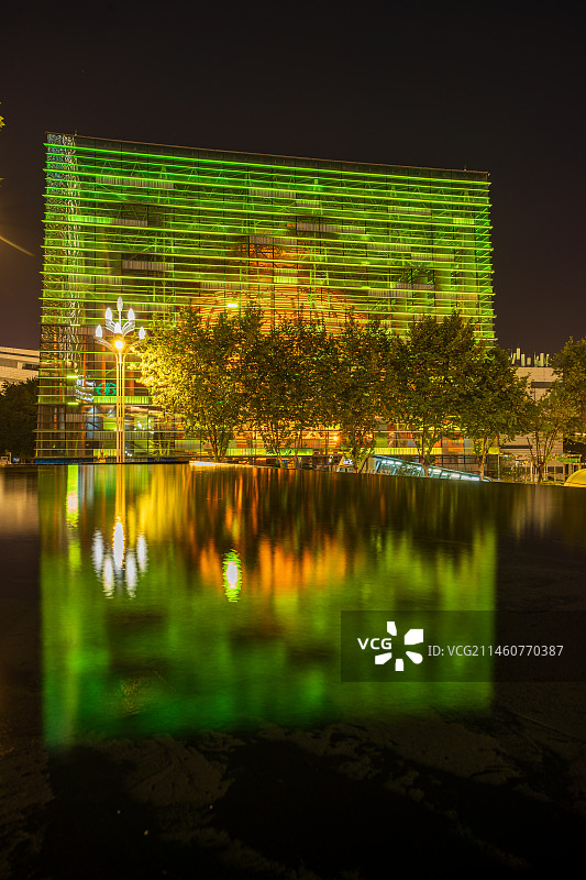 重庆科技馆夜景图片素材