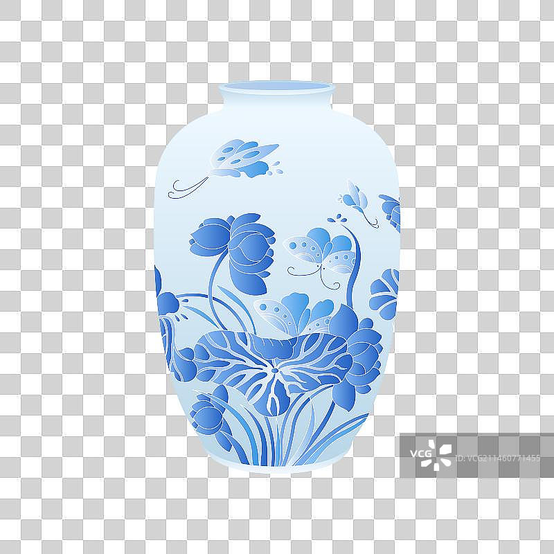 青花瓷瓶免抠素材图片素材