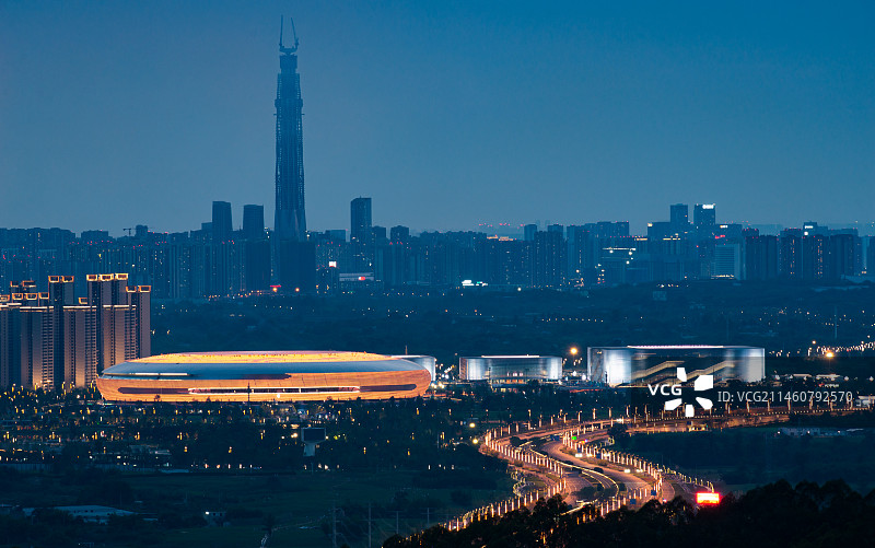 成都东安湖体育公园全景图片素材