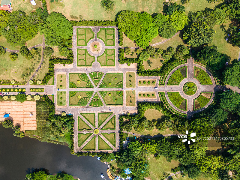 广州南沙蒲洲花园景观航拍图片素材