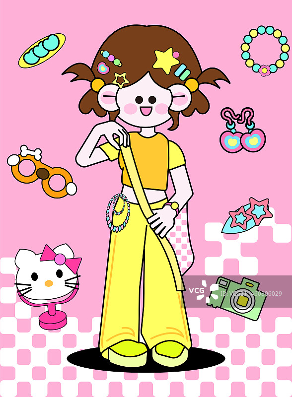 多巴胺人物插画图片素材