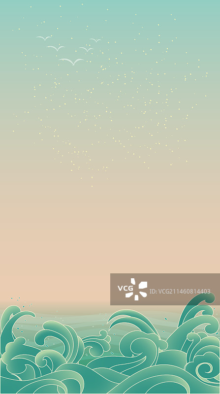 浪花纹理矢量插画背景图片素材