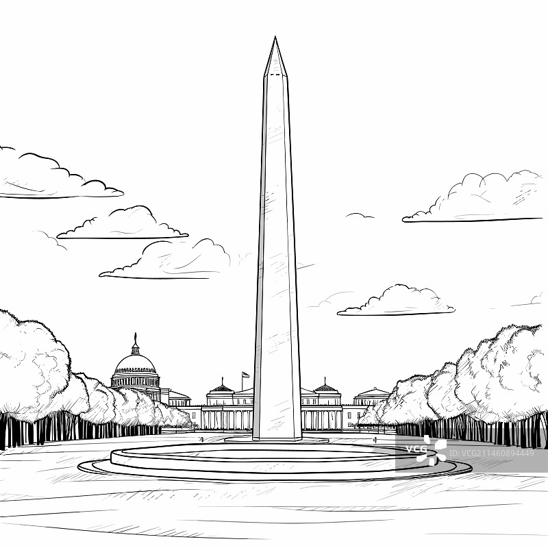 华盛顿纪念碑图片素材