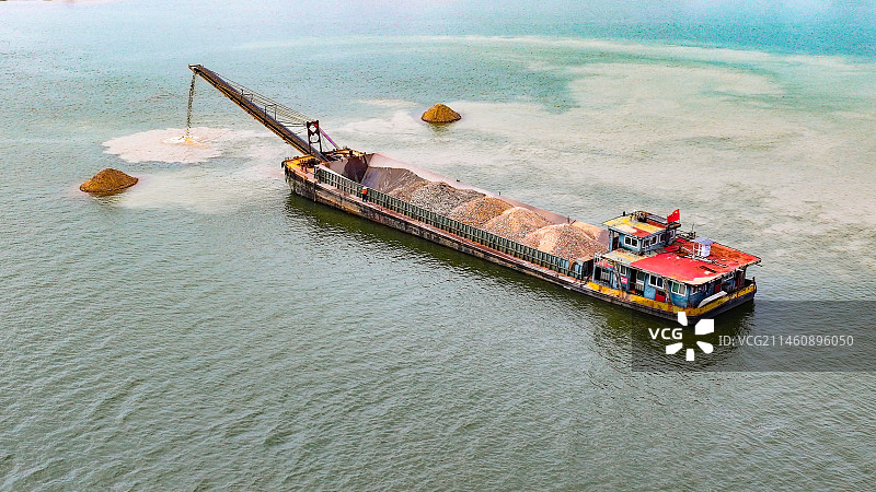 江西泰和：生态赣江 滩尾美如画图片素材