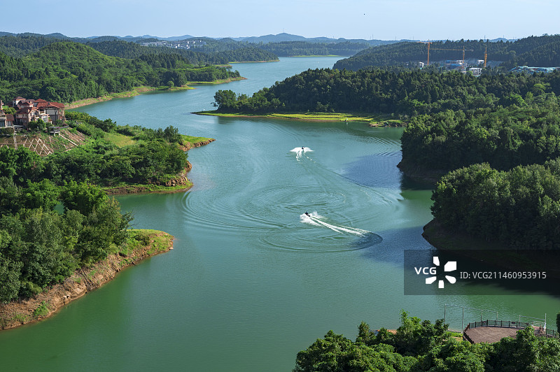 绵阳仙海湖景区风光图片素材