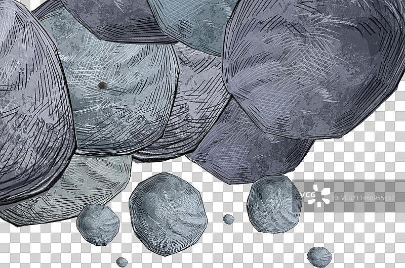 石头，下坠，破碎的，灾难，巨大的图片素材