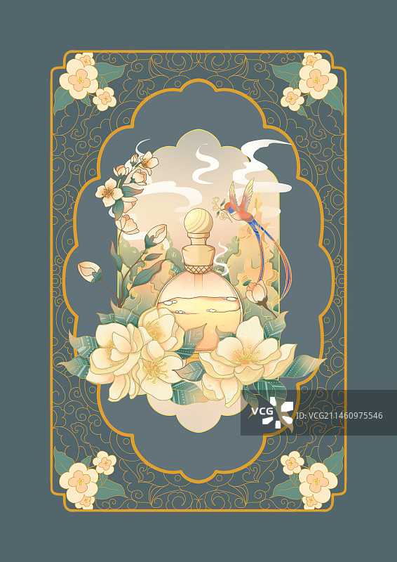 新中式插画图片素材