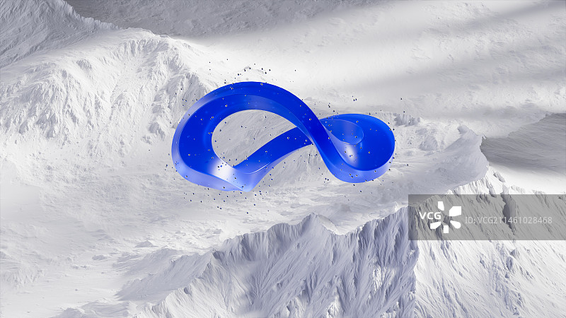 3D渲染莫比乌斯环科幻场景插画图片素材